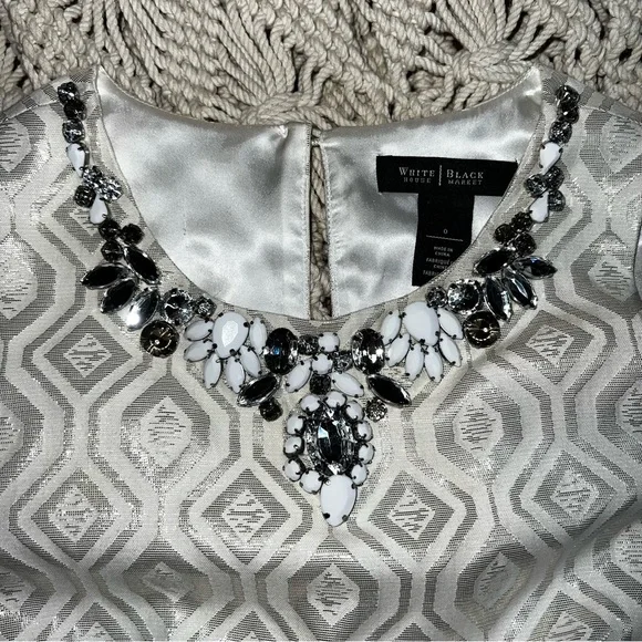 White House Black Market | Sparkling Sleeveless Shift Dress - Picture 7 of 7